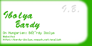 ibolya bardy business card